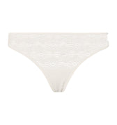 Ruby Geometric Lace Thong | Misty White 70854-2123